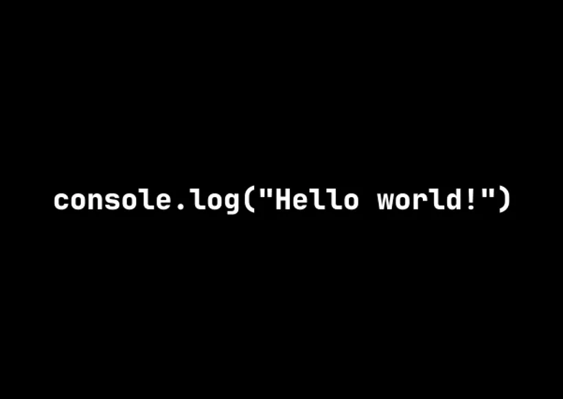 console.log with hello world as parameter